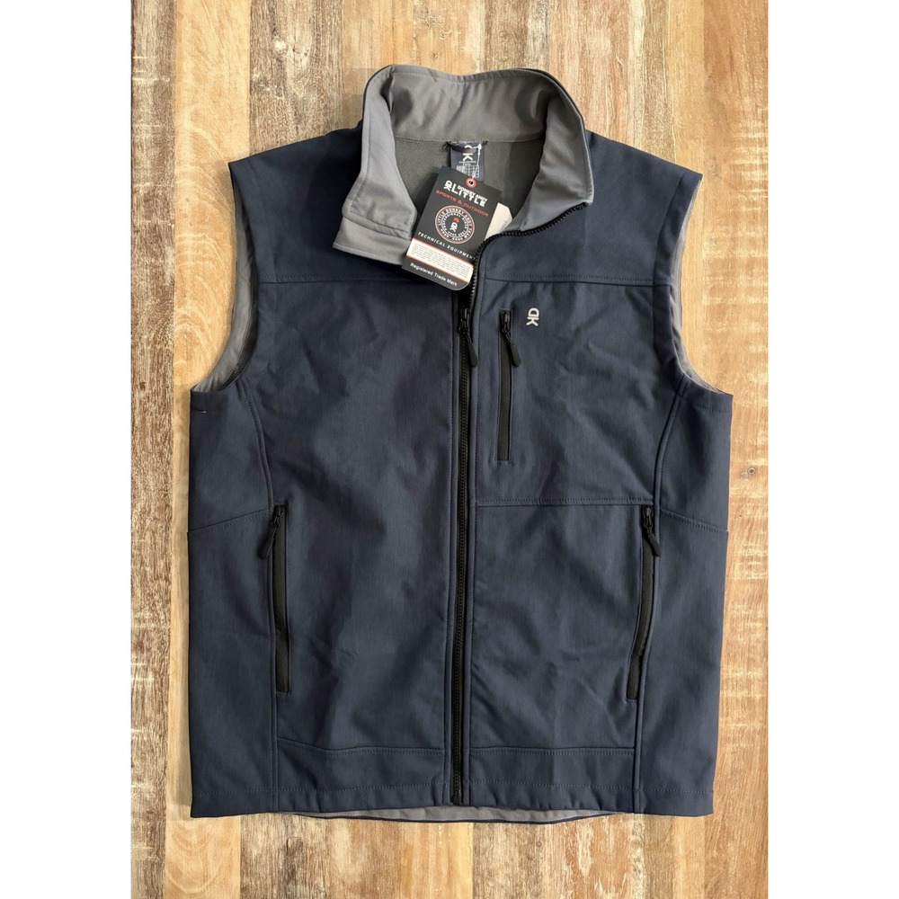 Little Donkey Andy Men's Golf Vest Lightweight Softshell Navy Blue Large NWT